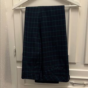 Plaid Pants - Navy and Green